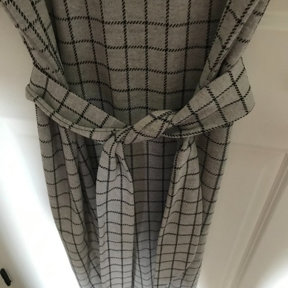 Zara Plaid Belted Midi Dress - Picture 3 of 7